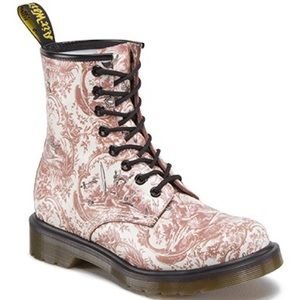 Dr Martens 1460 Cherry Red & White Vandalised Jouy